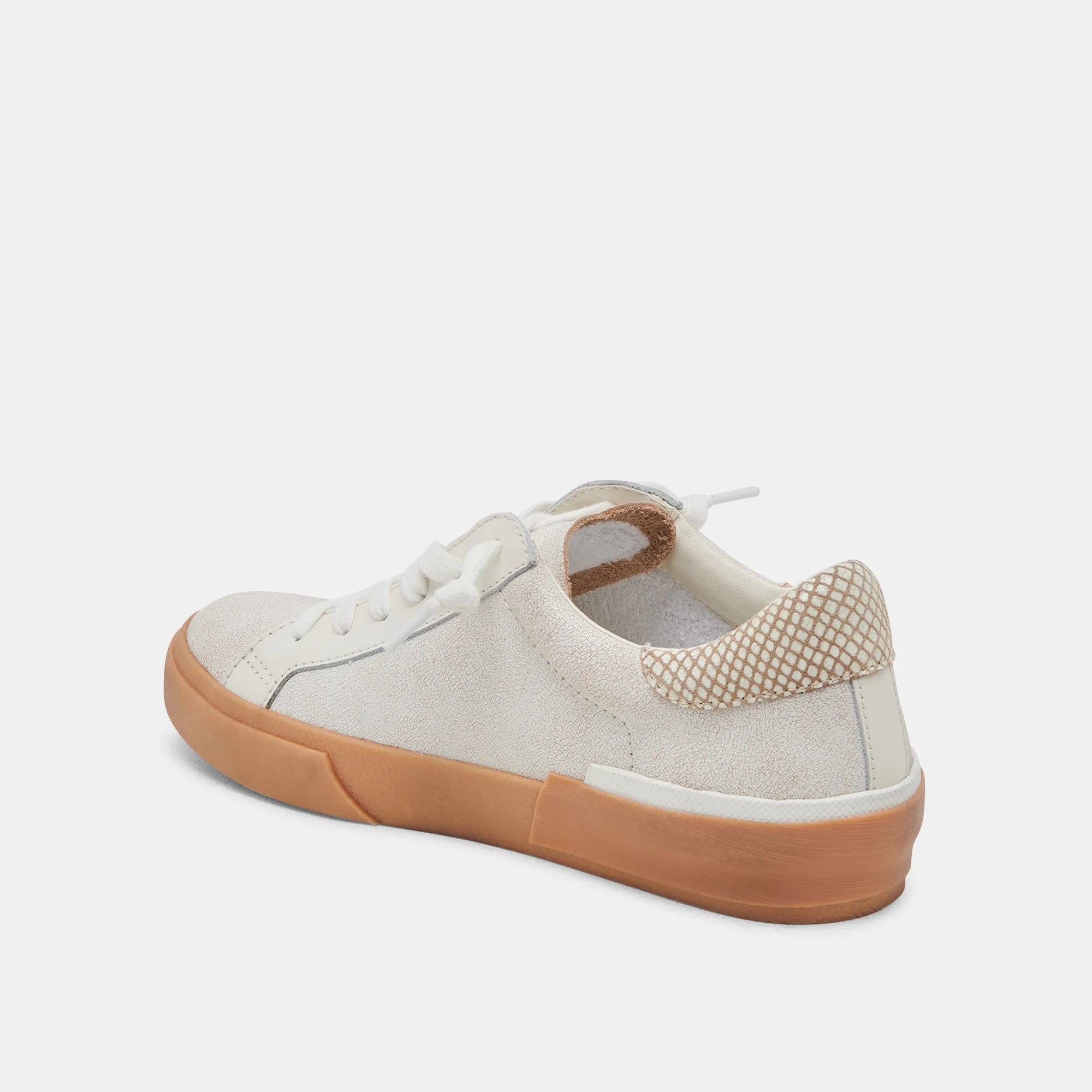 ZINA SNEAKERS ELFENBEIN MULTI GEBROCHENES LEDER