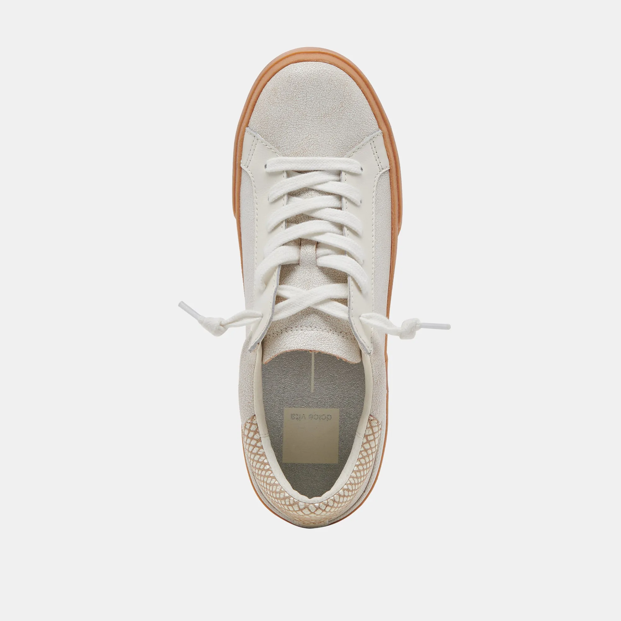 ZINA SNEAKERS ELFENBEIN MULTI GEBROCHENES LEDER